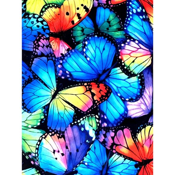 CCC 4XL Cap Sleeve Butterflycore Blouse Artwear Boho Street Chic Color Pop Core - Picture 10 of 11